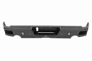Ram 1500 Classic Rear Bumper - Rough Country - LED with Black-Series 2in LED Flush Mount Cubes - Black - '19-'23
